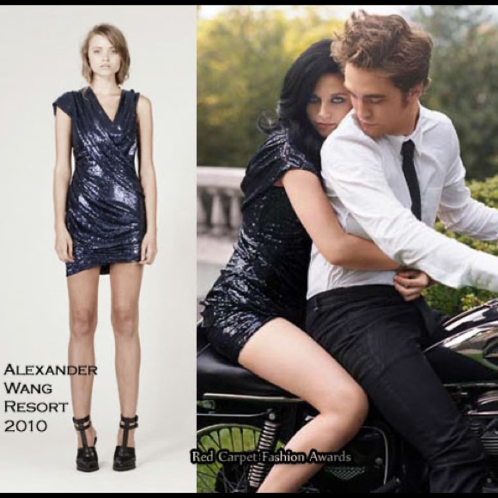 Alexander Wang Blue Sequin Mini Dress
